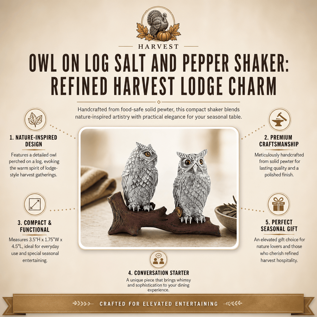 Owl on Log Salt and Pepper Shaker 3