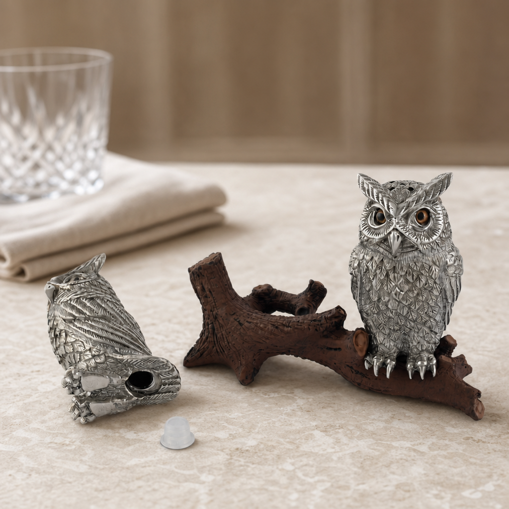 Owl on Log Salt and Pepper Shaker 5