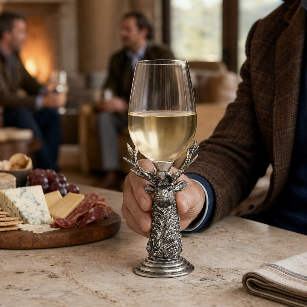 Pewter Elk Stemware 4