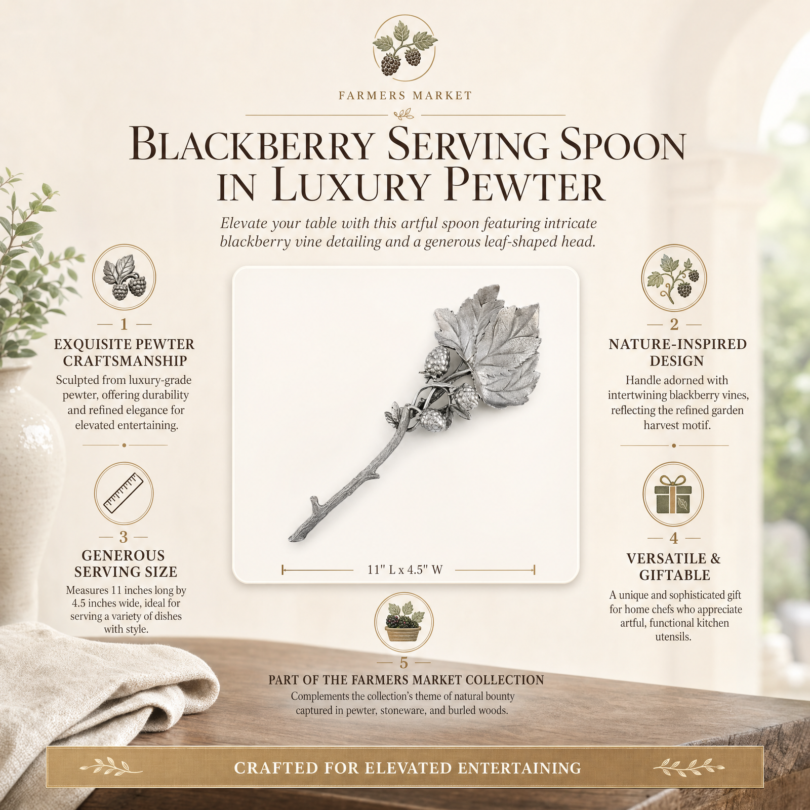 Blackberry Serving Spoon 10