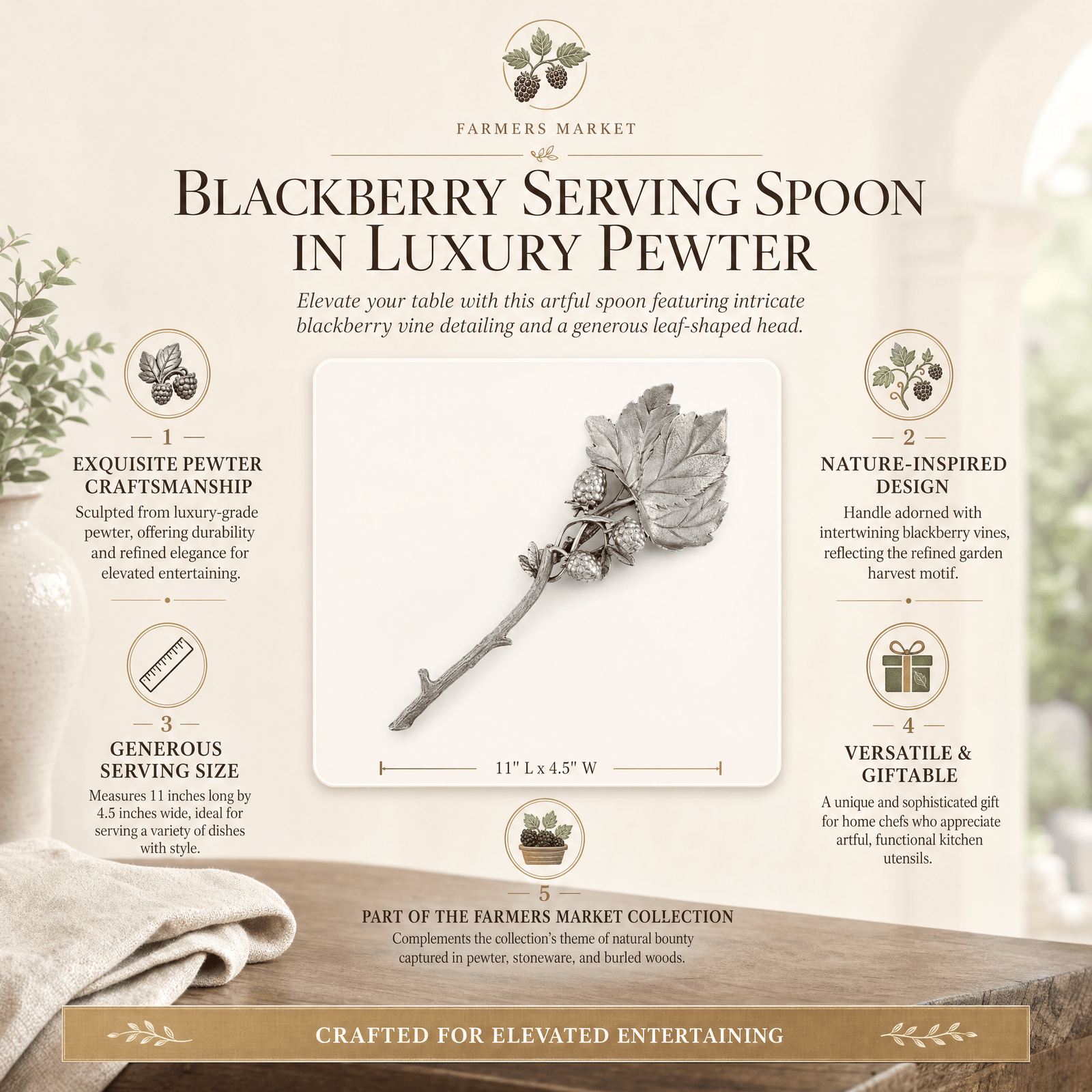 Blackberry Serving Spoon 11