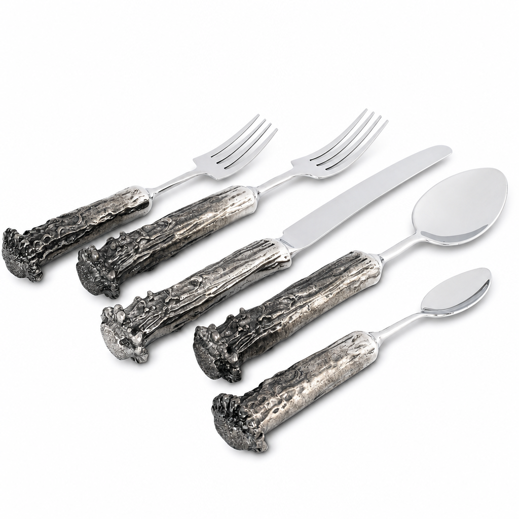 Pewter Antler Flatware Set 1