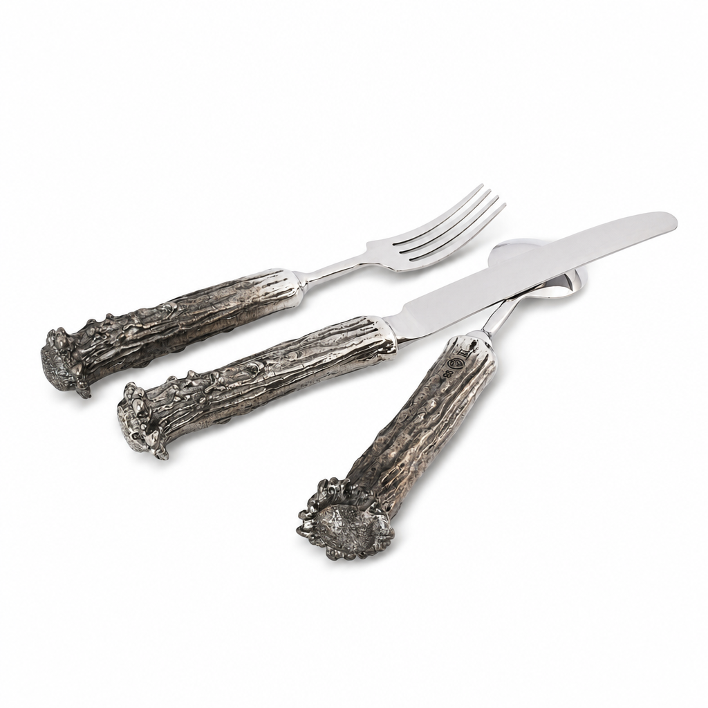Pewter Antler Flatware Set 8