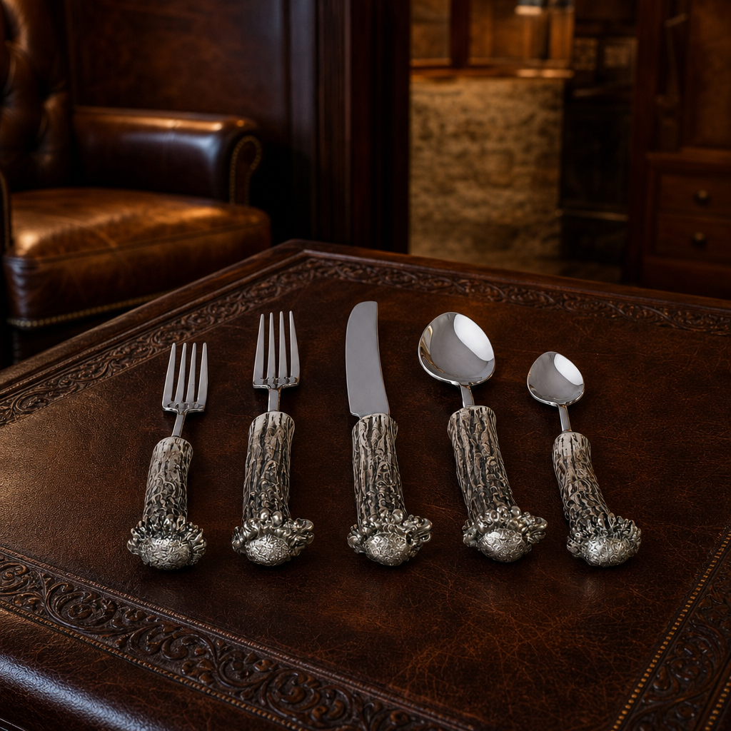 Pewter Antler Flatware Set 7