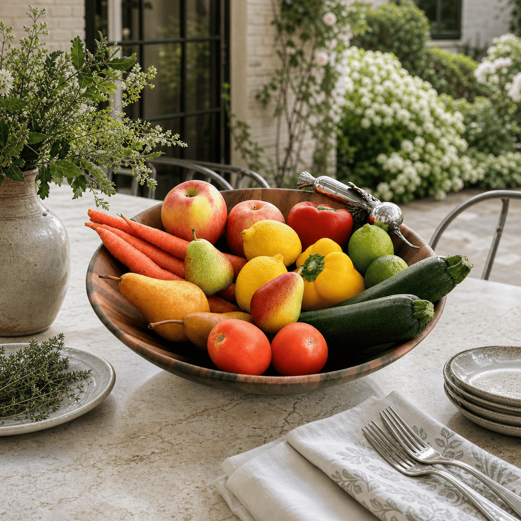 Garden Veggie Salad Serving Bowl 9