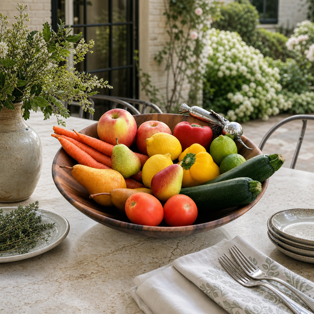 Garden Veggie Salad Serving Bowl 5