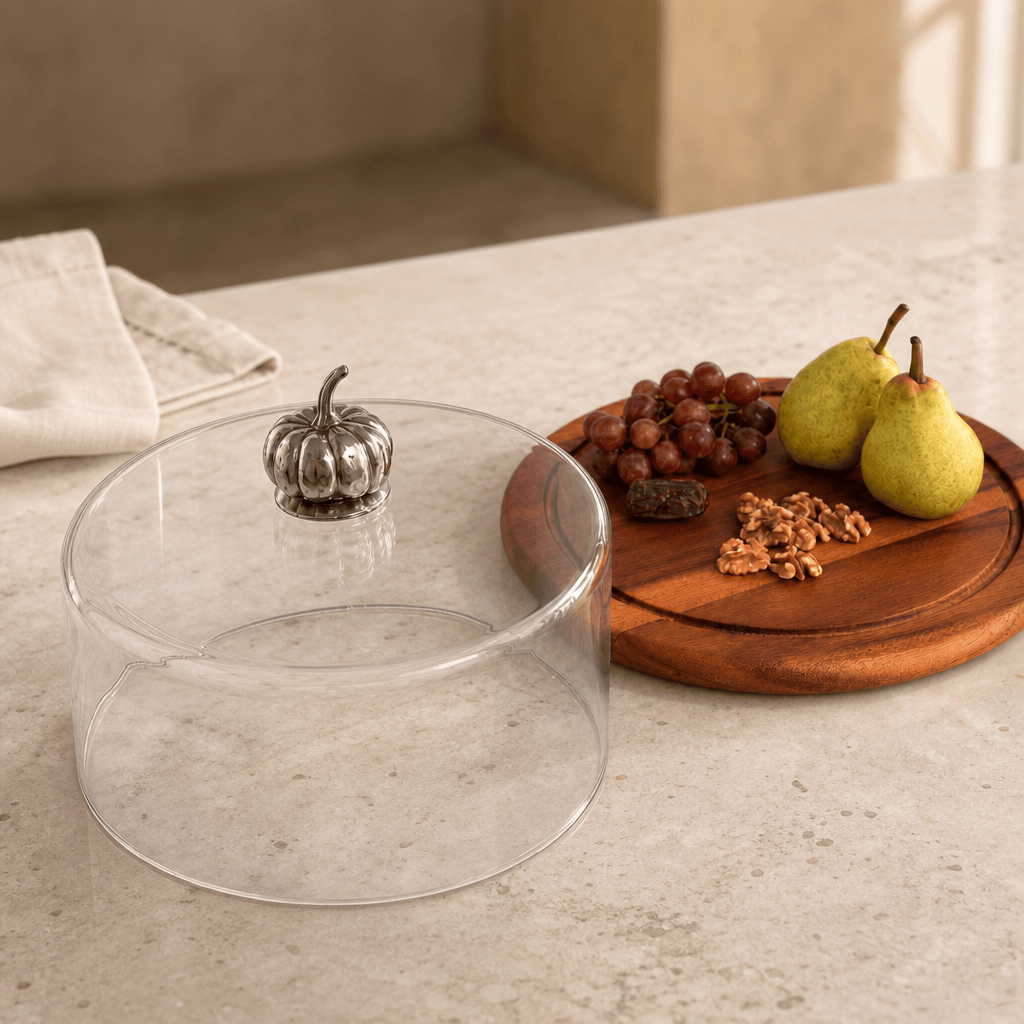 Pumpkin Glass Covered Cheese Wood Board 3