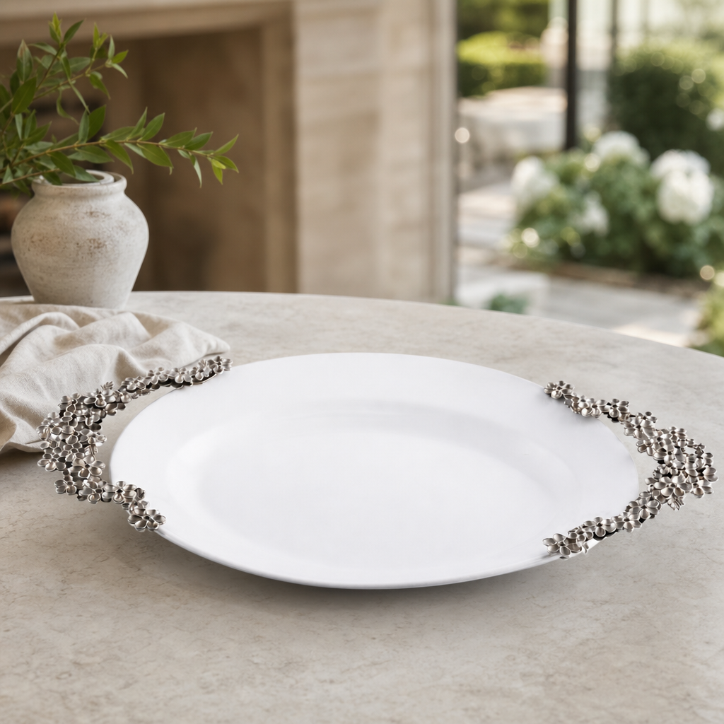 Lilacs Stoneware Serving Tray 3