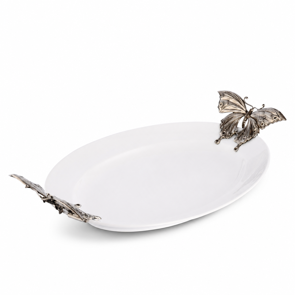 Butterfly Stoneware Tray X-Large 1