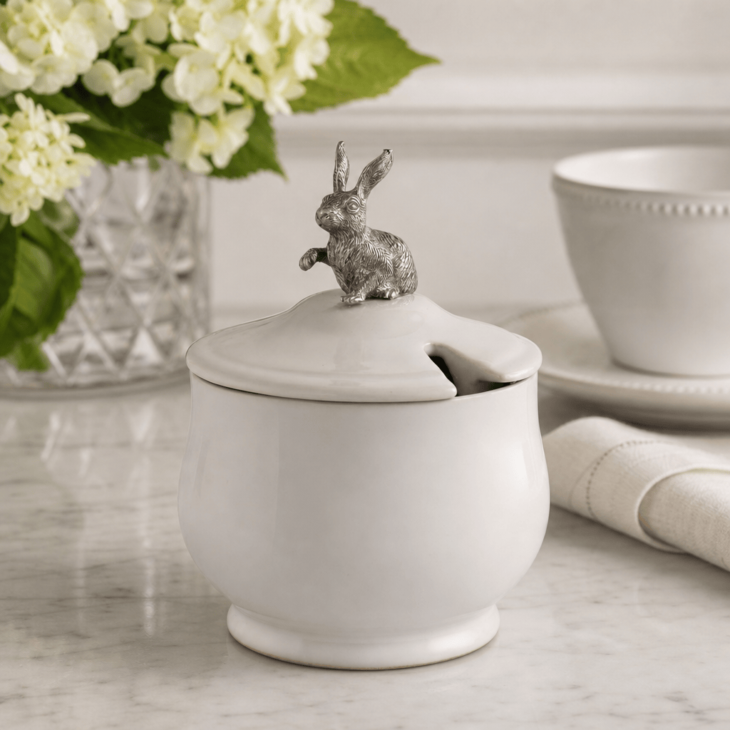 Sitting Bunny Sugar Bowl 1