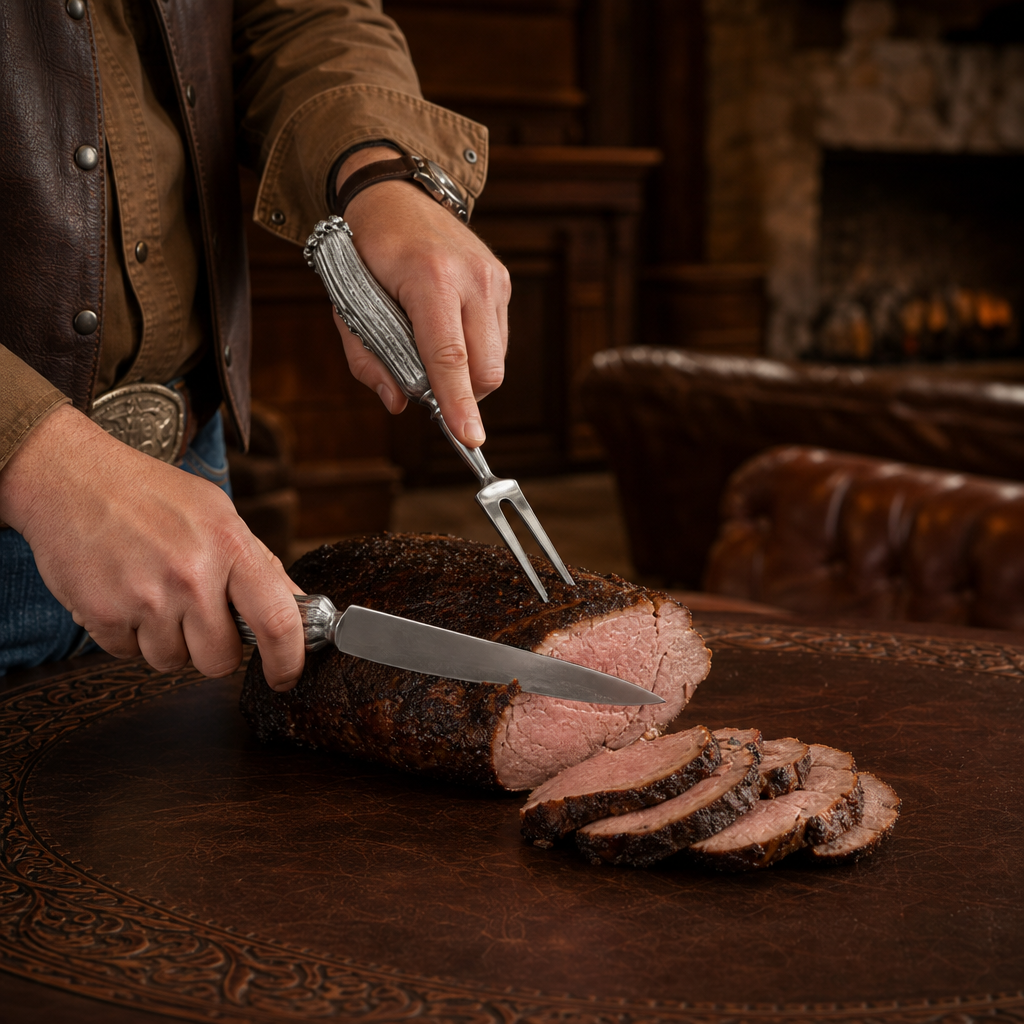 Pewter Antler Carving Set 3
