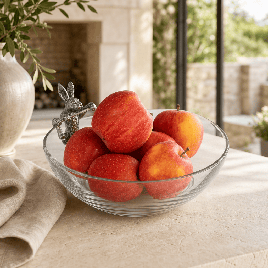 Climbing Bunny Glass Serving / Salad Bowl 3