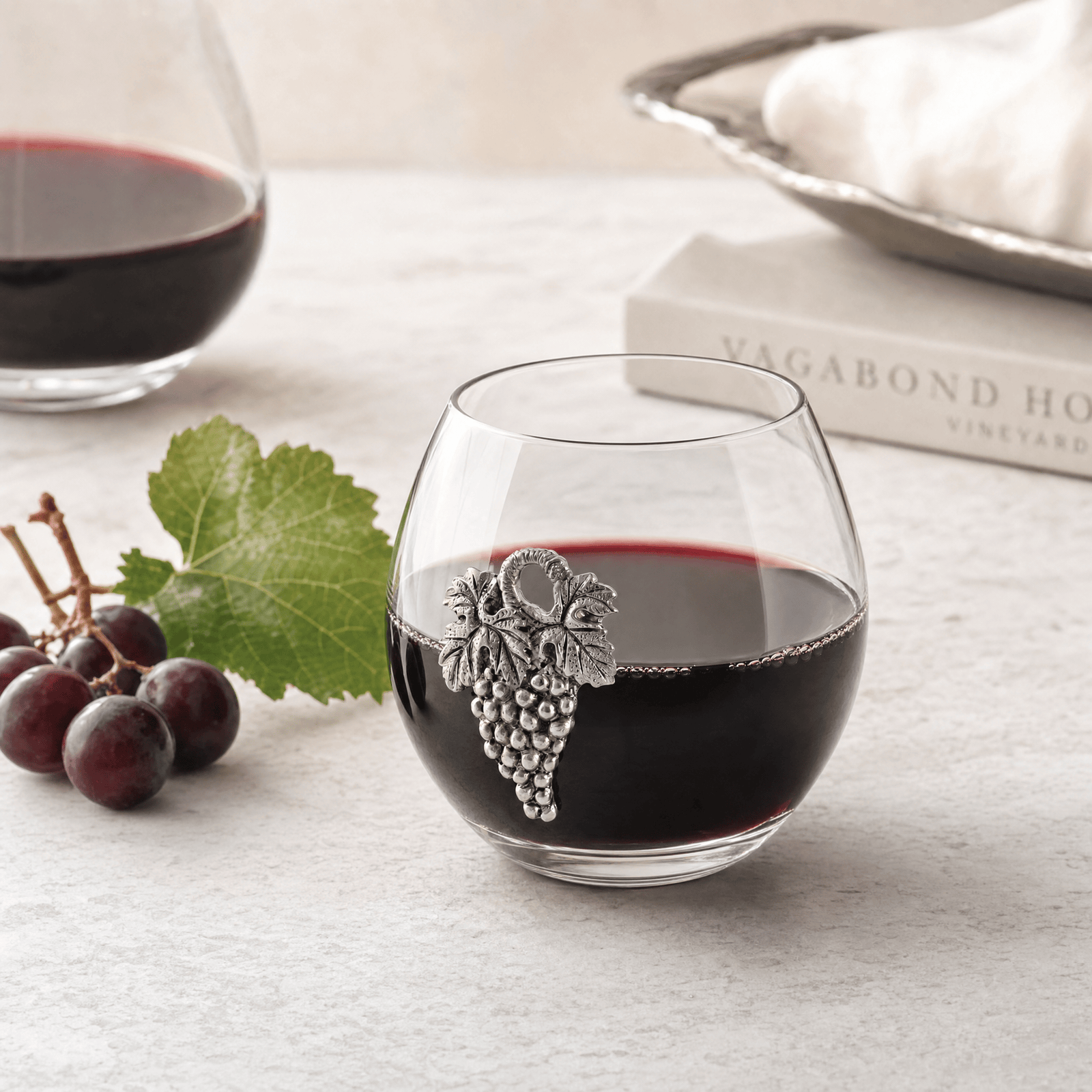 Grape Stemless Wine Glass 3