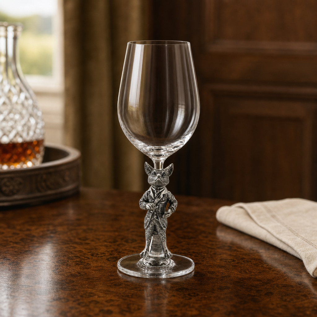 Hunting Dressed Fox Wine Glass 3
