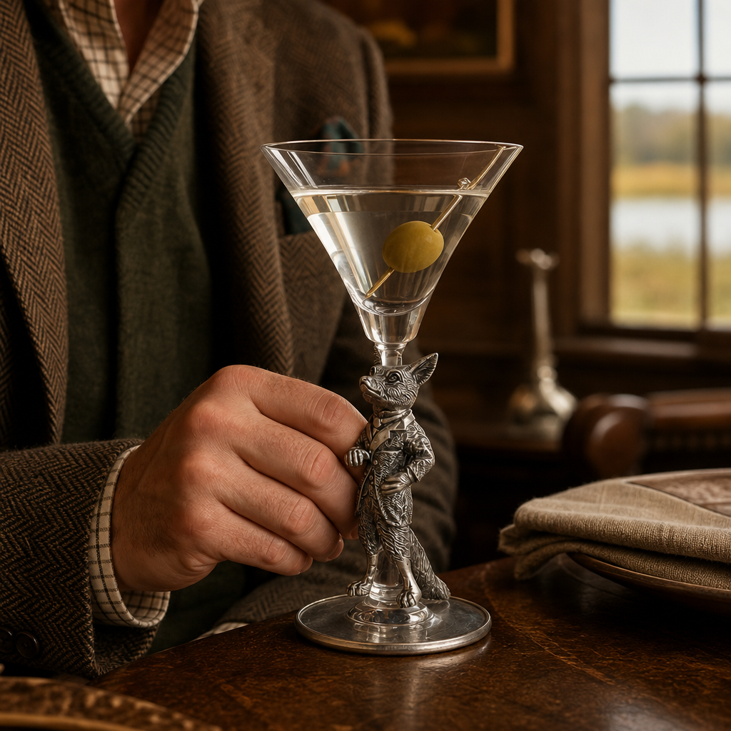 Hunting Dressed Fox Cocktail / Martini Glass 4