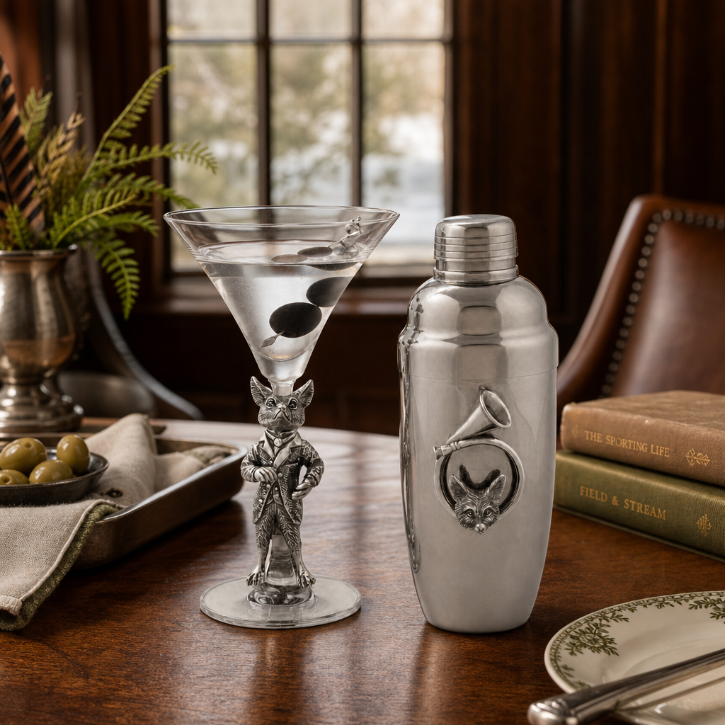 Hunting Dressed Fox Cocktail / Martini Glass 8