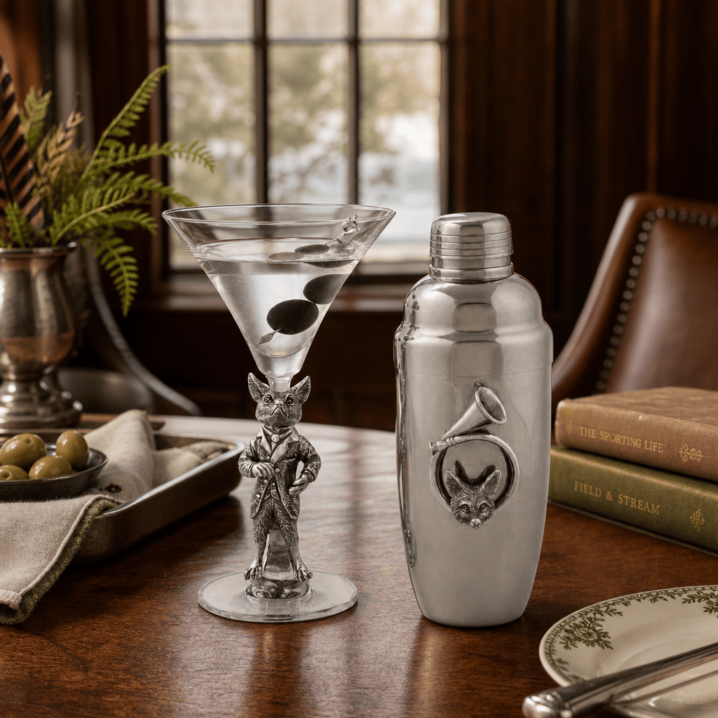 Hunting Dressed Fox Cocktail / Martini Glass 8