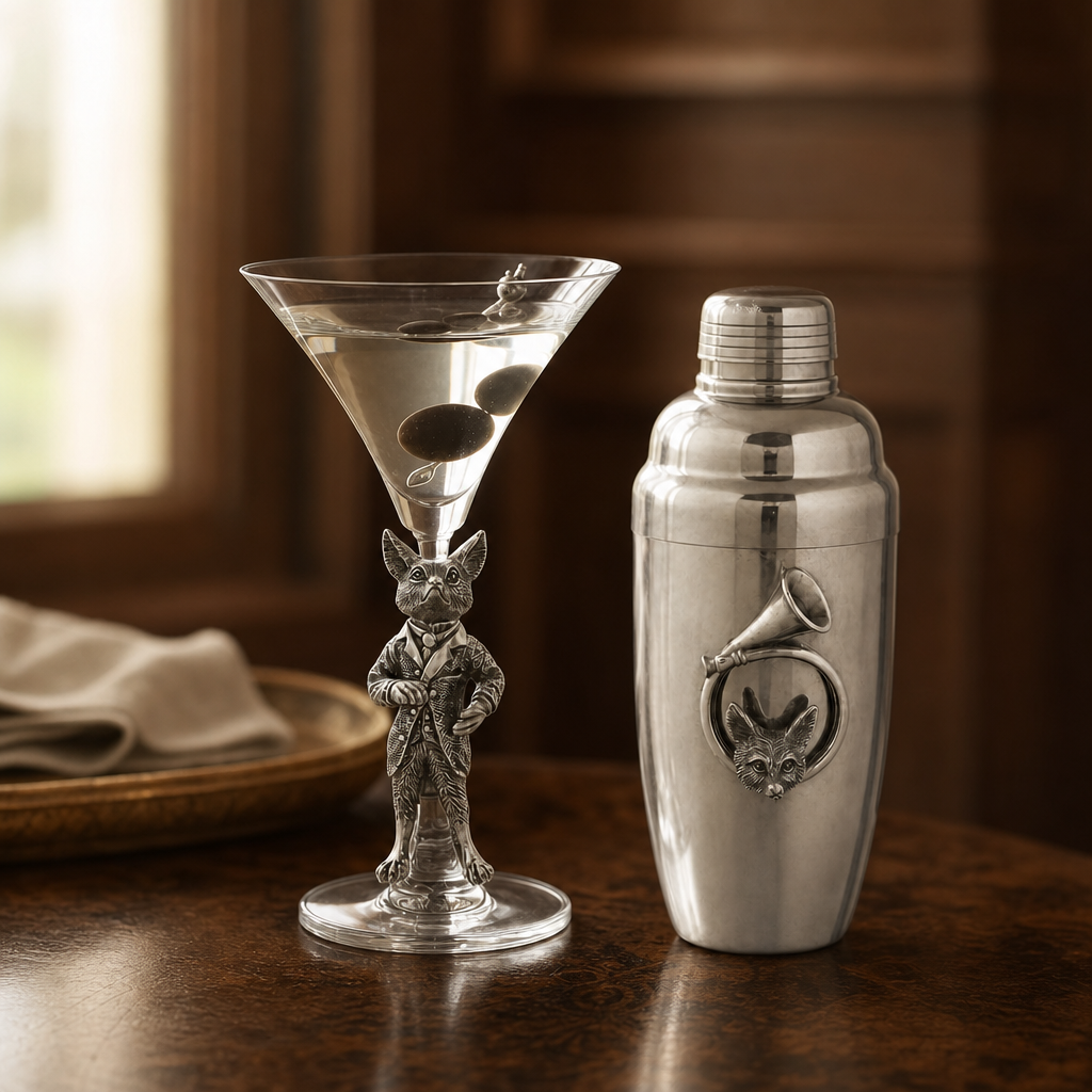 Hunting Dressed Fox Cocktail / Martini Glass 5