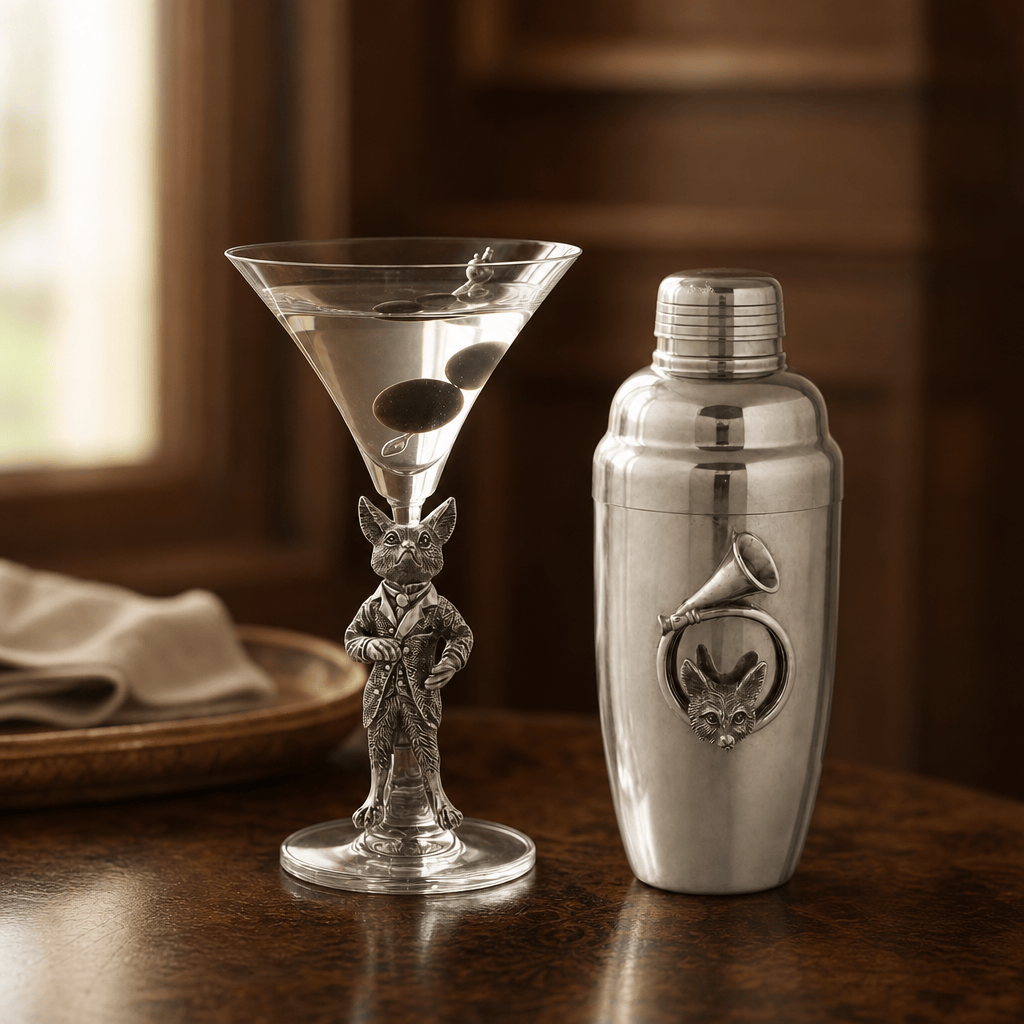 Hunting Dressed Fox Cocktail / Martini Glass 5