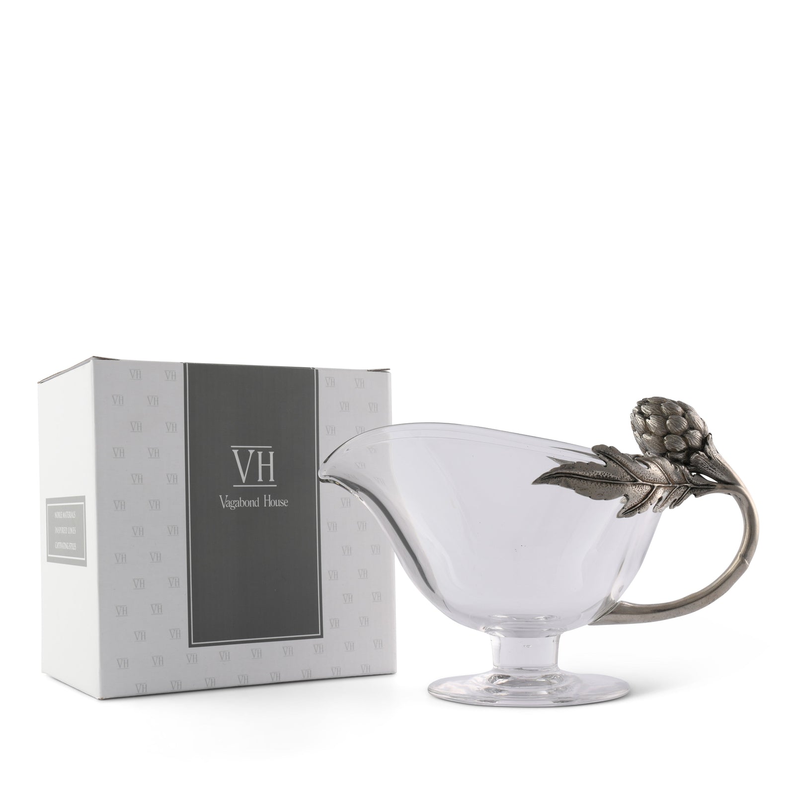 Artichoke Glass Gravy Boat 10