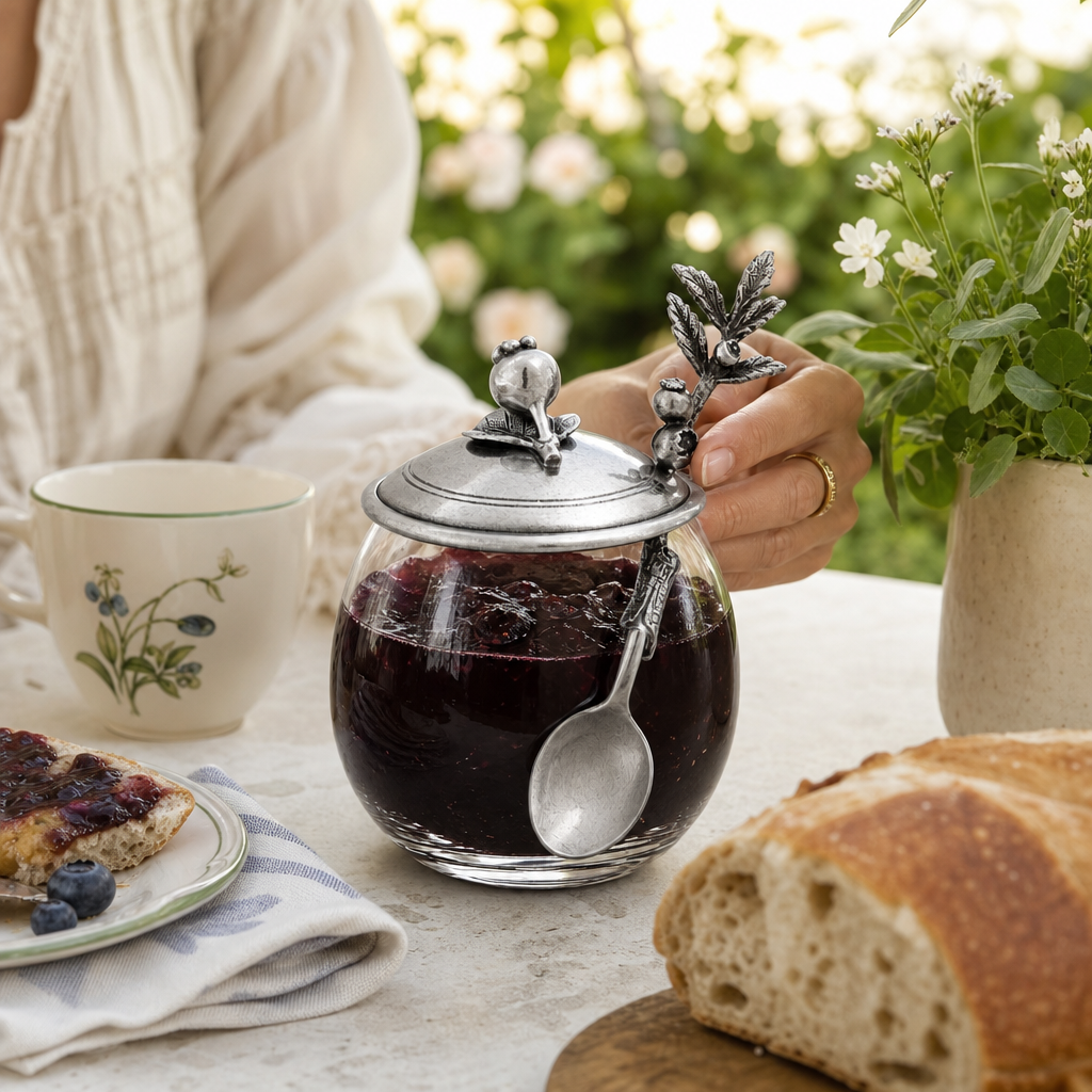 Blueberry Jam Jar with Spoon 5
