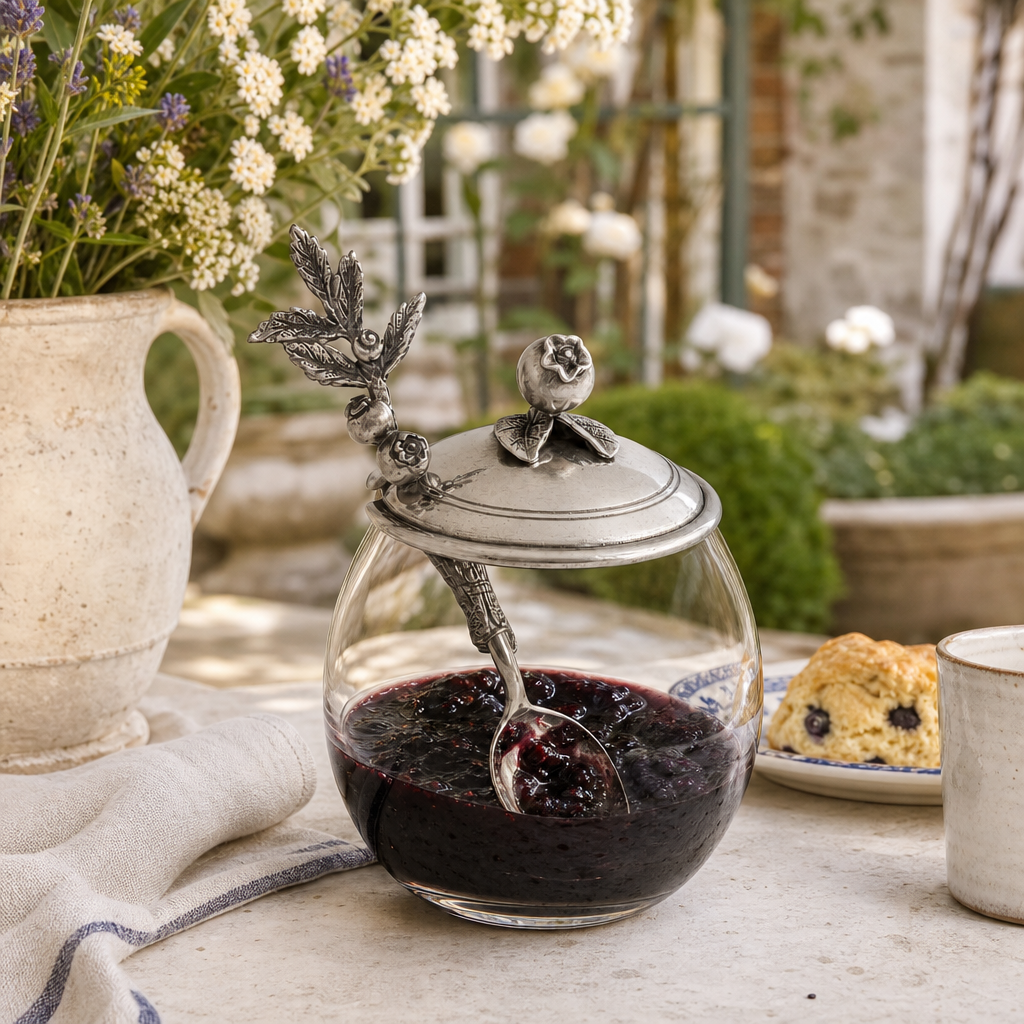 Blueberry Jam Jar with Spoon 7