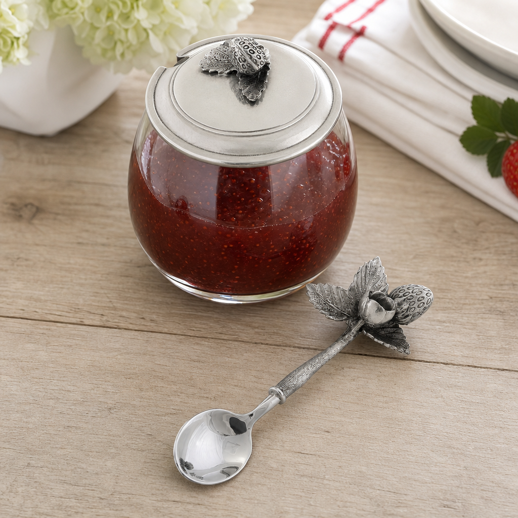 Strawberry Jam Jar with Spoon 5