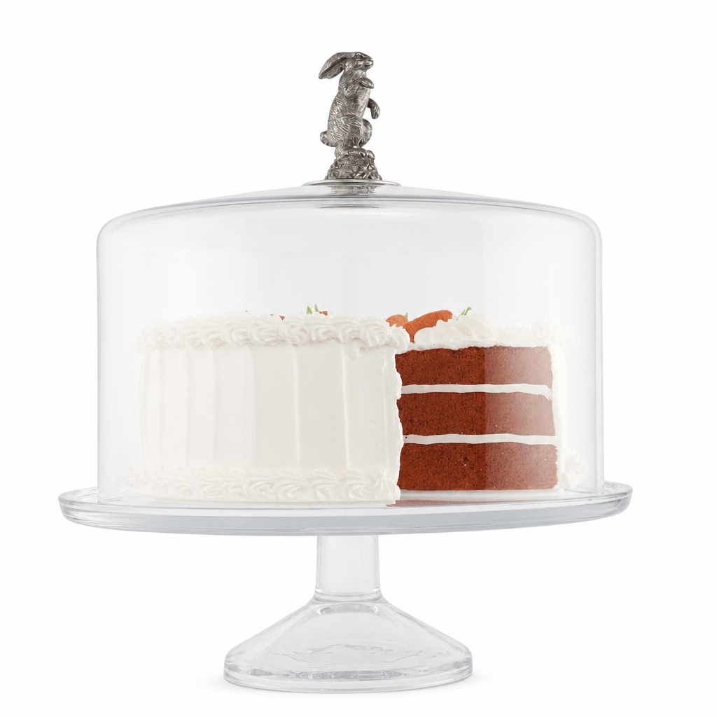Bunny Glass Covered Cake / Dessert Stand 1