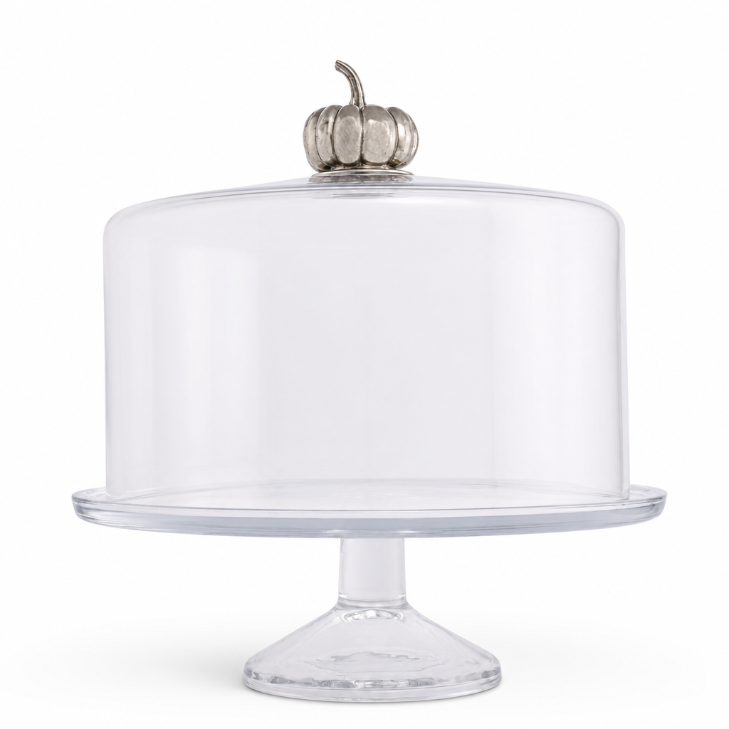 Pumpkin Knob Glass Covered Cake / Dessert Stand 1