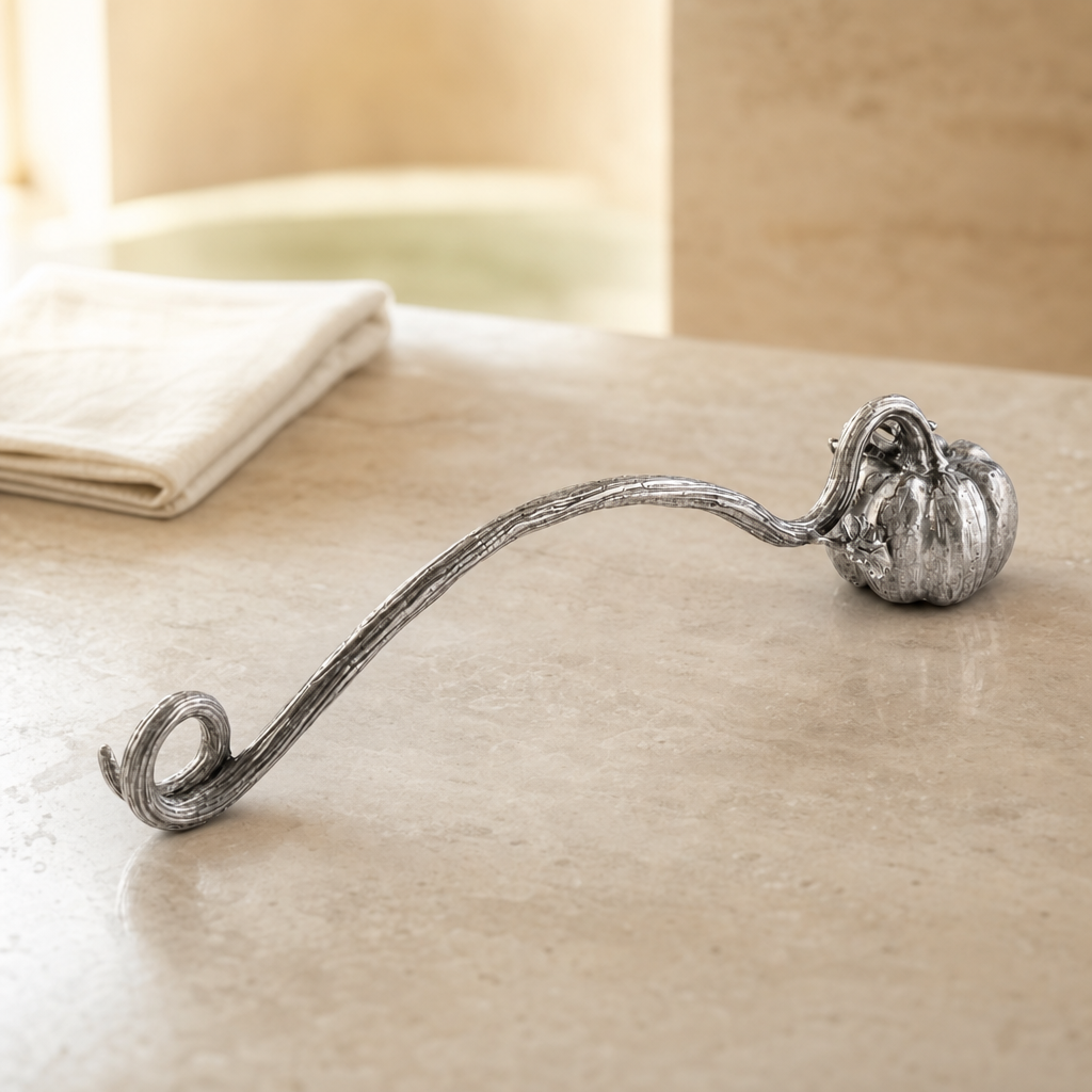 Pewter Pumpkin Candle Snuffer 4