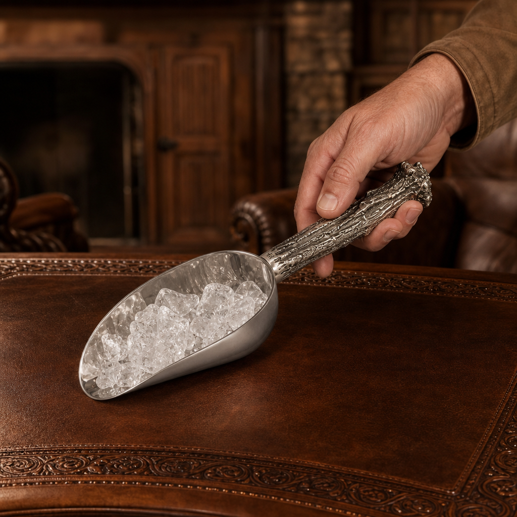 Pewter Antler Ice Scoop 4