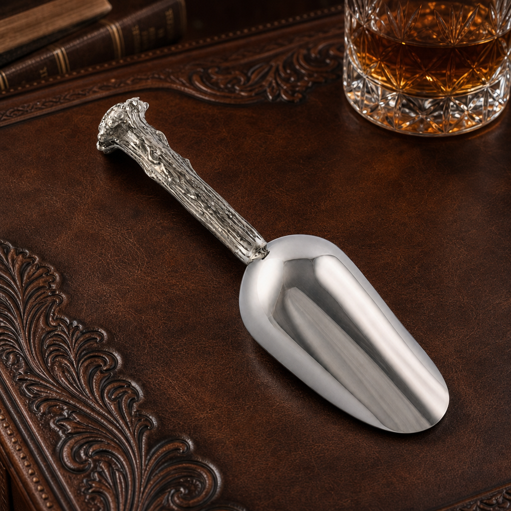 Pewter Antler Ice Scoop 5