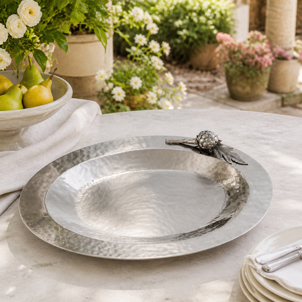 Artichoke Steel Serving Tray 7