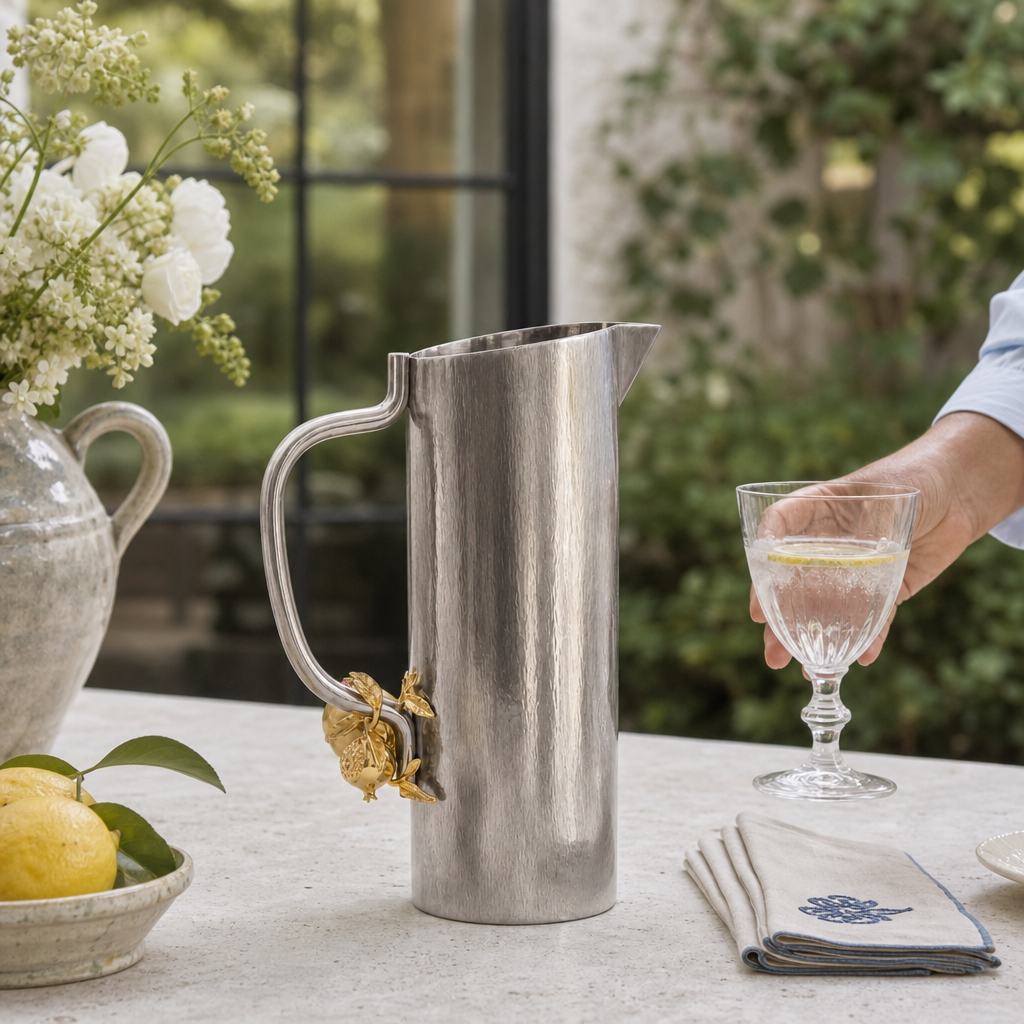 Gold Pomegranate Stainless Steel Pitcher 7