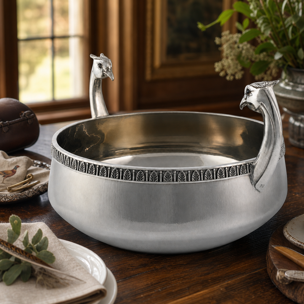 Pheasant Stainless Steel Server Bowl 8