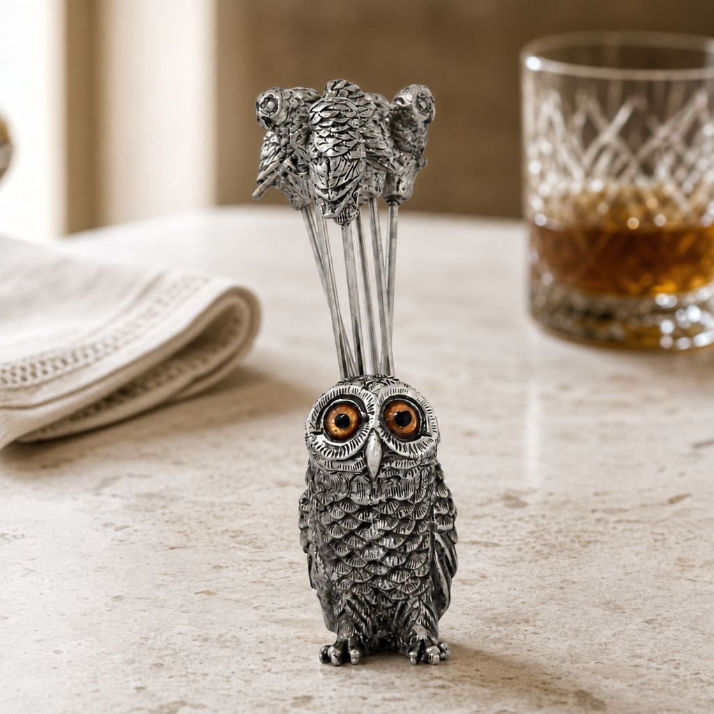 Owl Cheese Pick Set 2