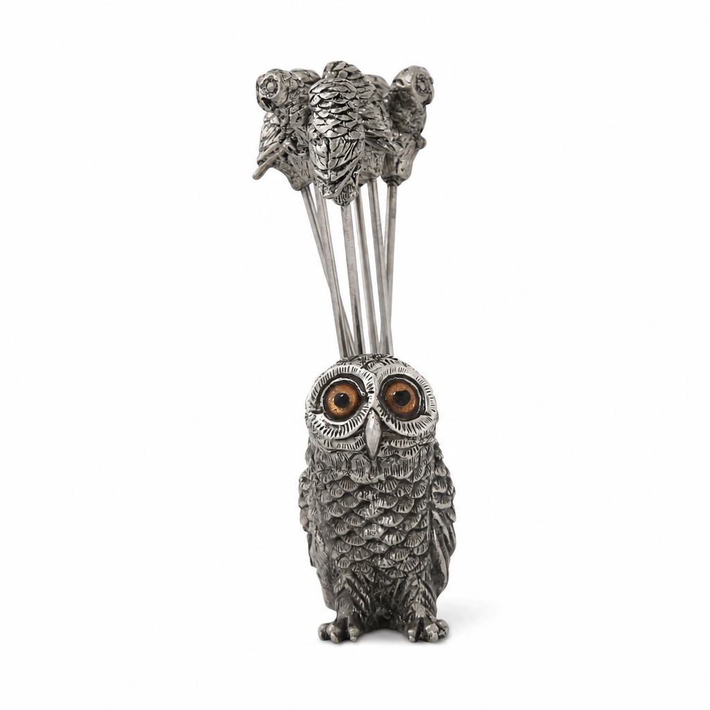Owl Cheese Pick Set 1
