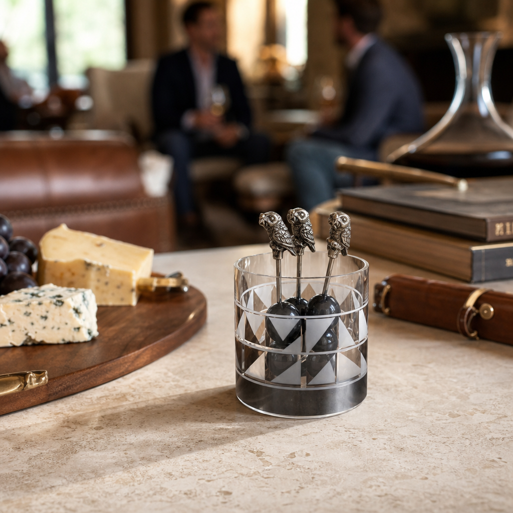 Owl Cheese Pick Set 7