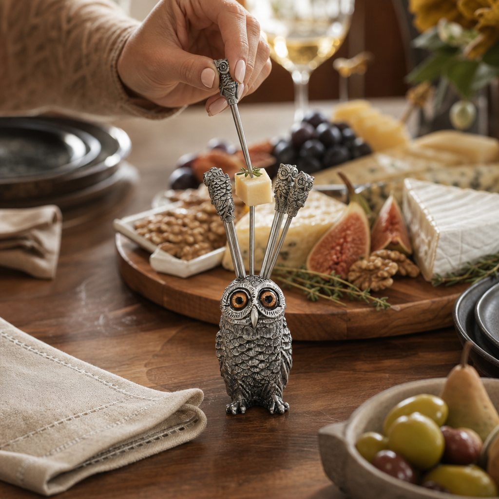 Owl Cheese Pick Set 5