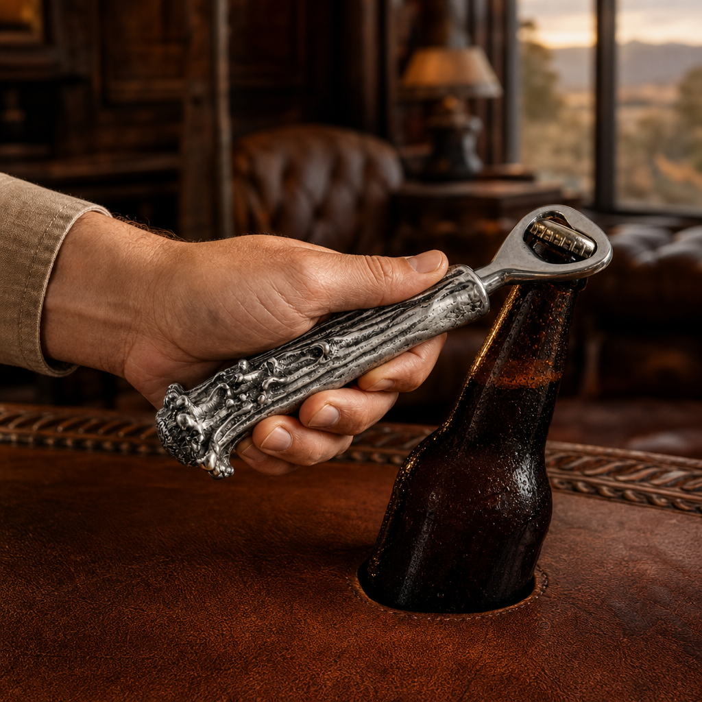Pewter Antler Bottle Opener 4