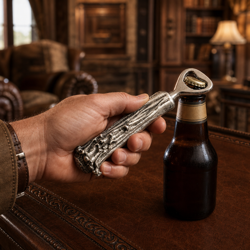 Pewter Antler Bottle Opener 6