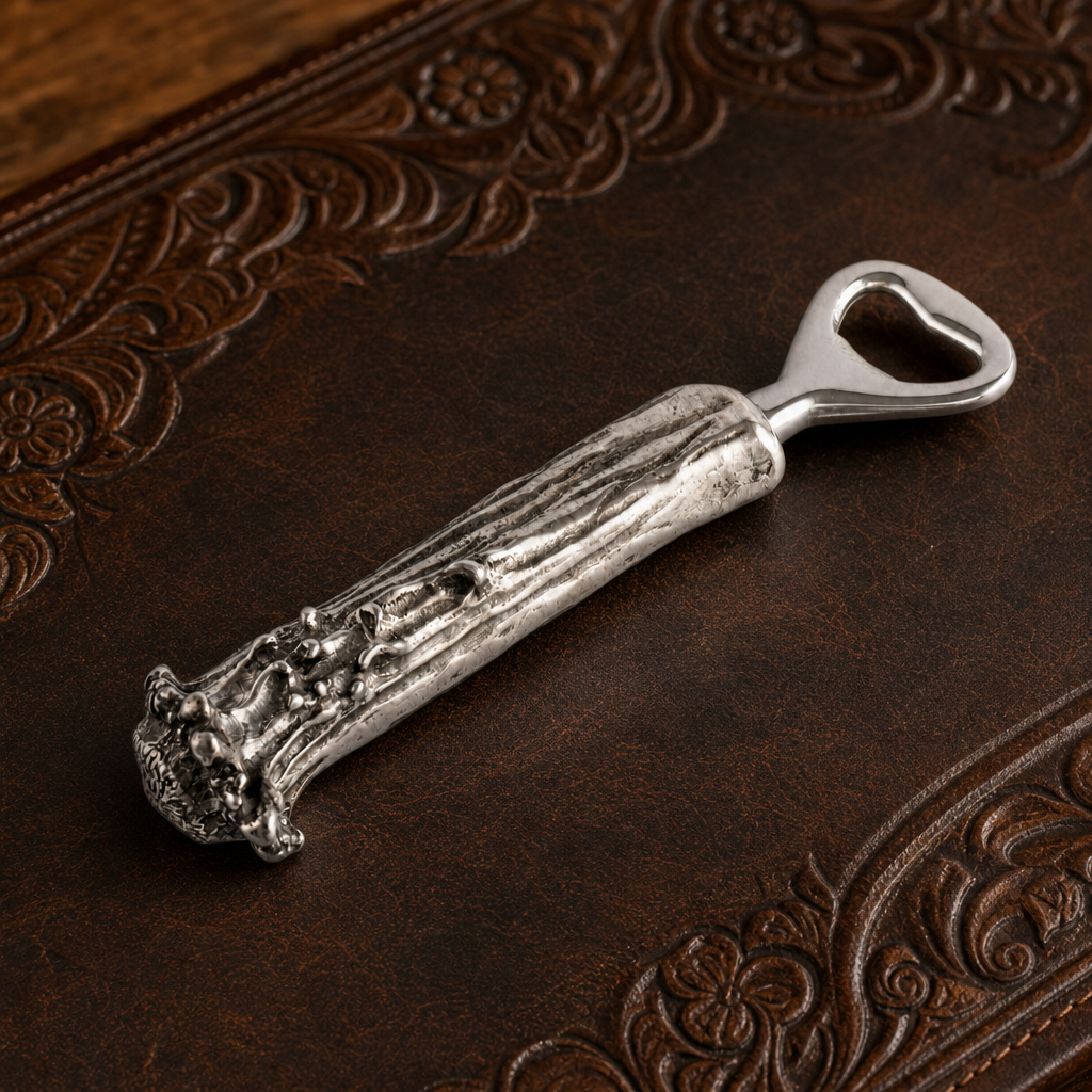 Pewter Antler Bottle Opener 2