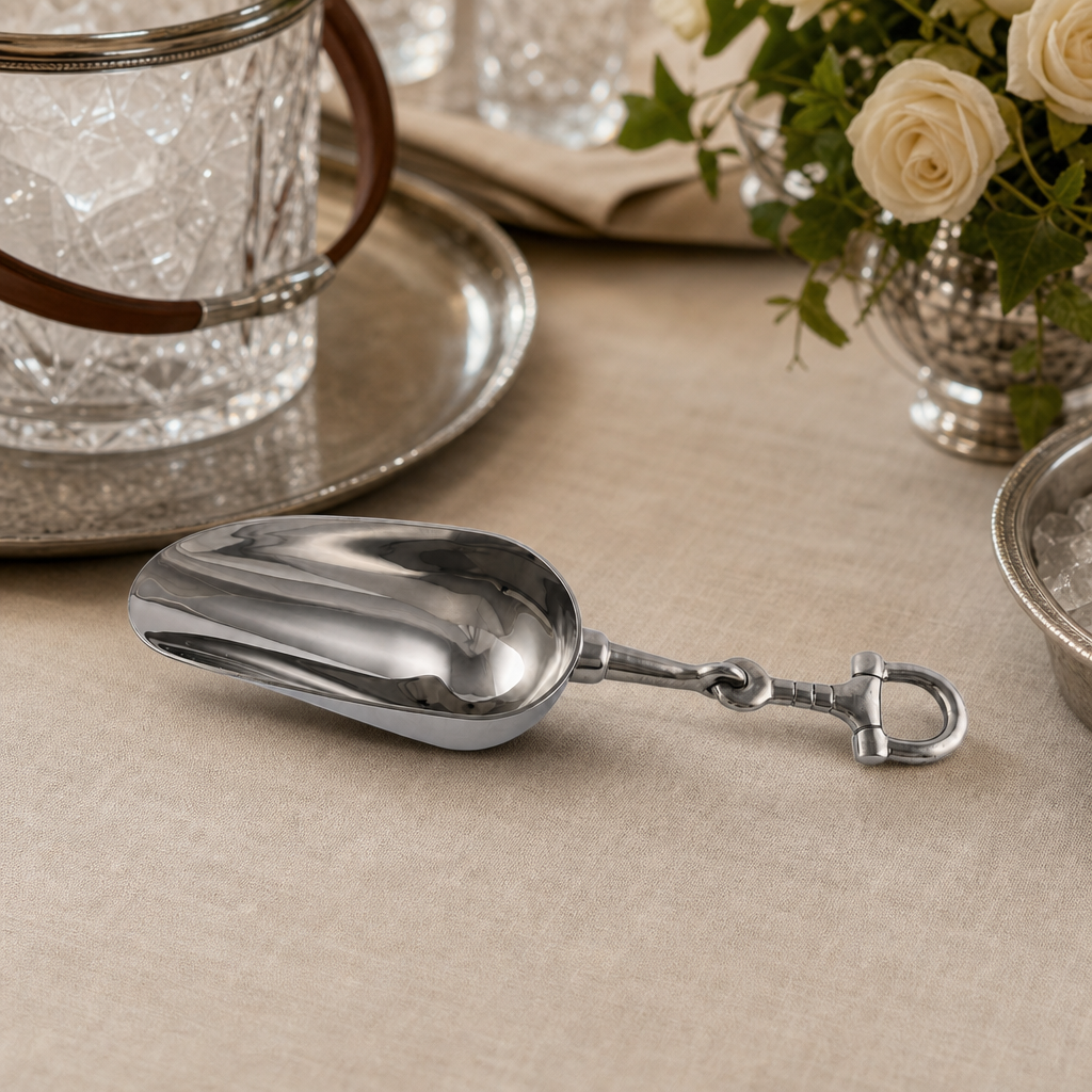 Equestrian Horse Bit Pewter Handle Ice Scoop 5