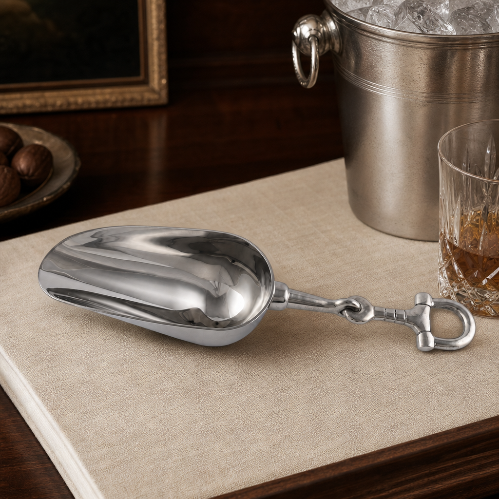 Equestrian Horse Bit Pewter Handle Ice Scoop 3
