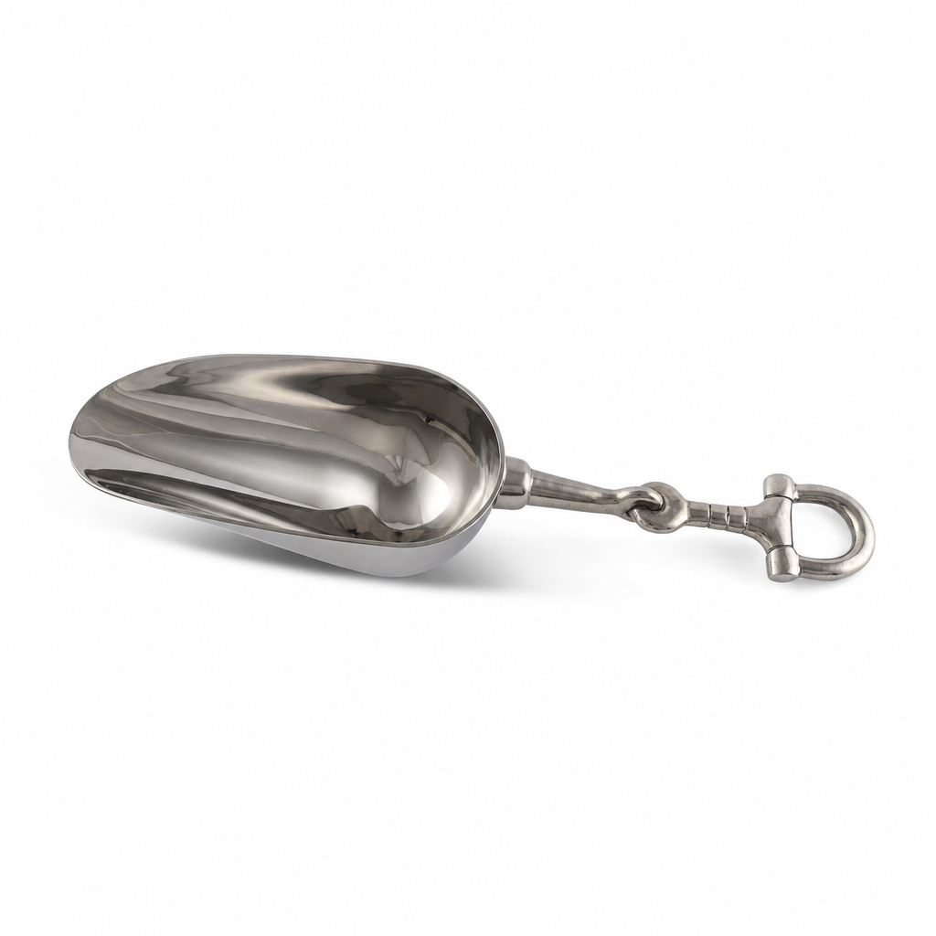 Equestrian Horse Bit Pewter Handle Ice Scoop 11