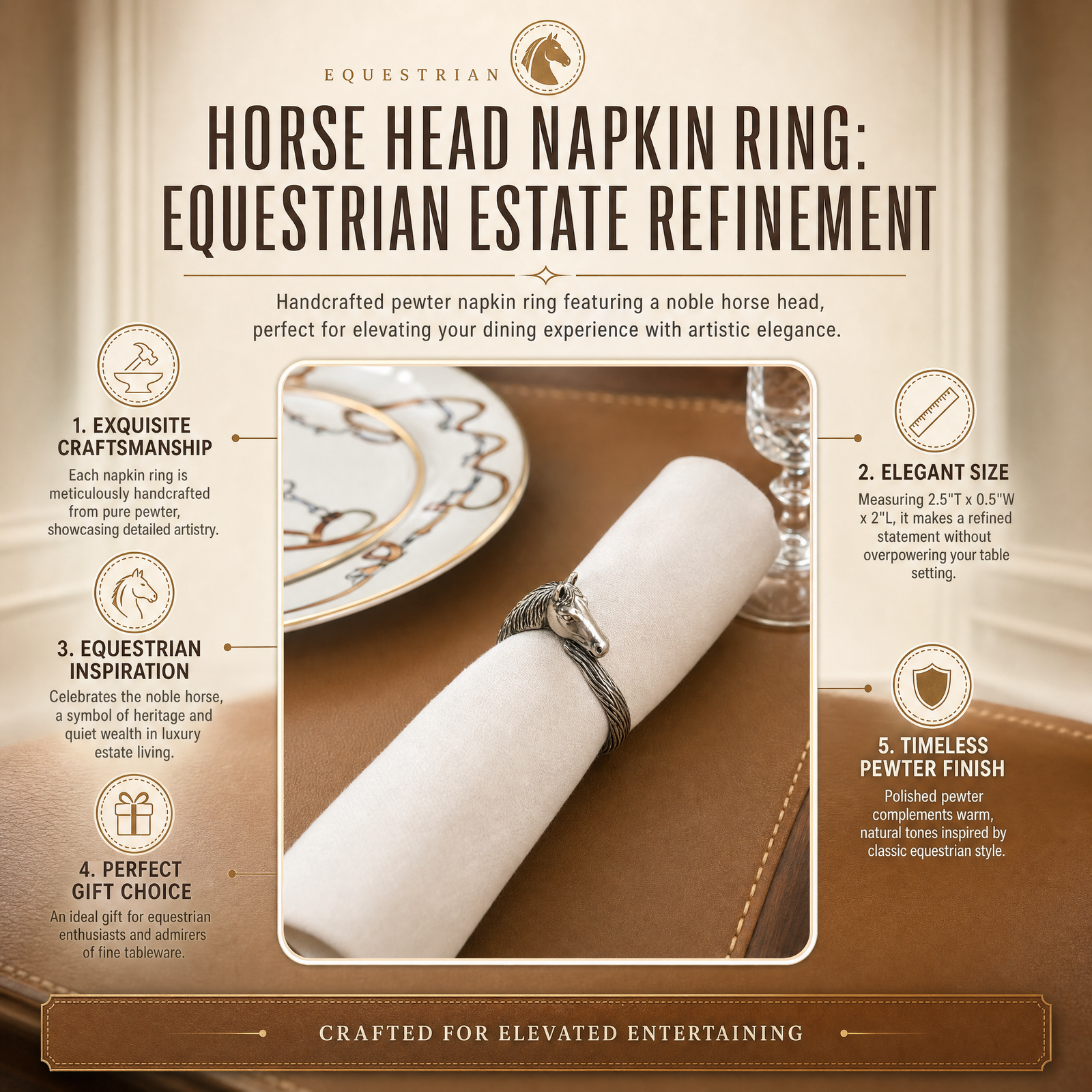 Horse Head Napkin Ring 11