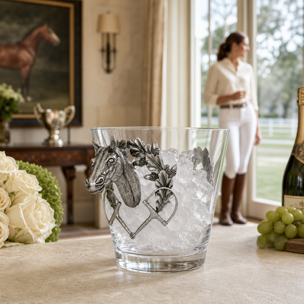 Horse Head Glass Ice Bucket 8