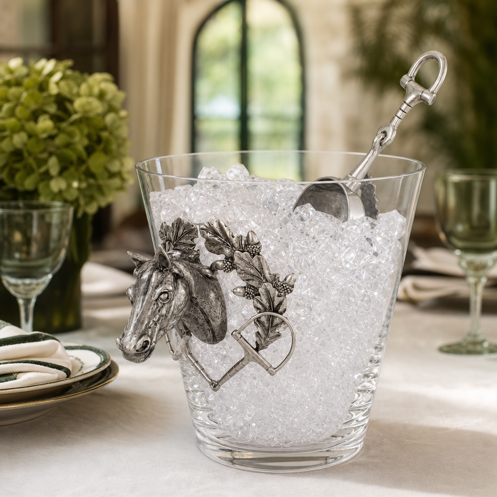 Horse Head Glass Ice Bucket 7