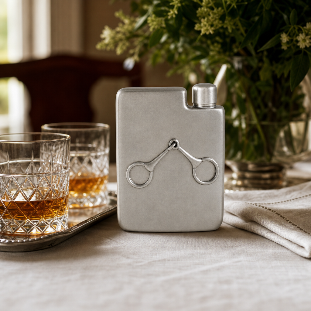 Equestrian Pewter Flask 5