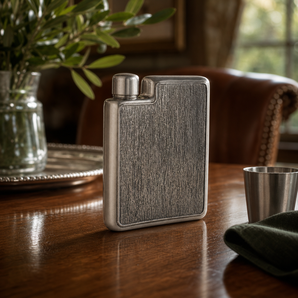 Equestrian Pewter Flask 7